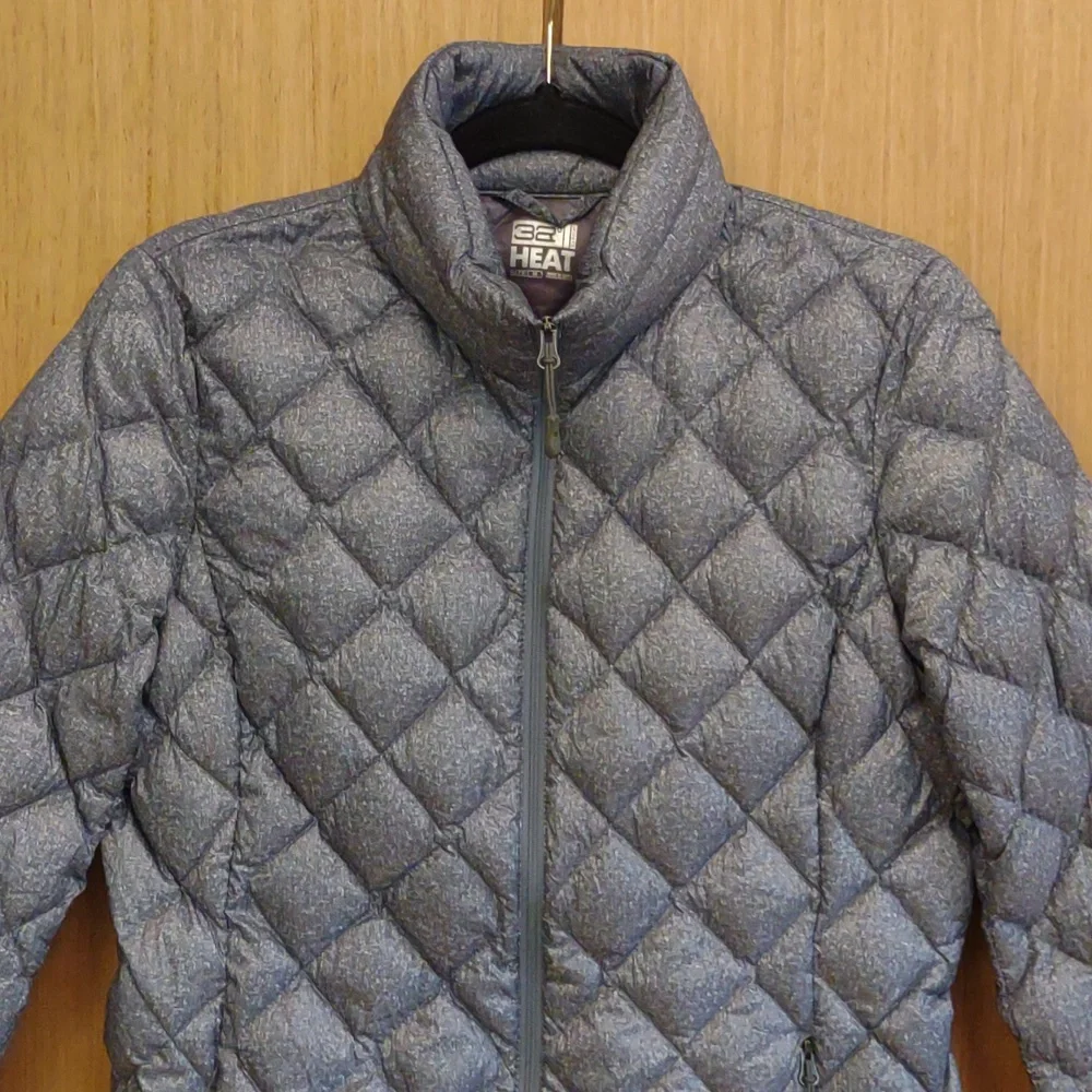 32 Degrees Heat SZ M Gray Full Zip Quilted Puffer Jacket - Picture 3 of 9